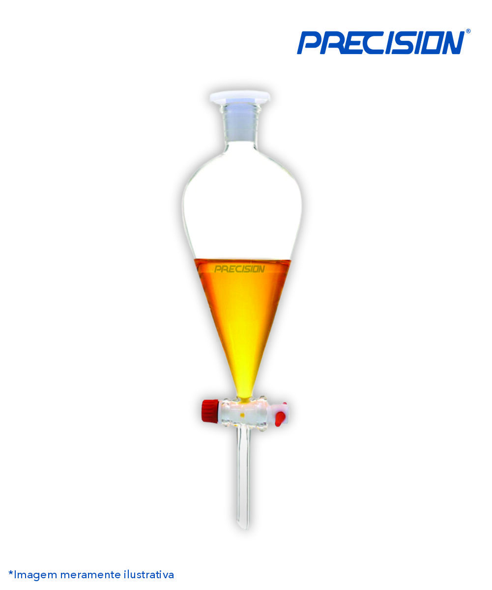Funil de separação squib com tipo pêra  1000mL